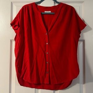 Bright Red Blouse, J.Crew Mercantile